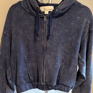 Vintage Havana Blue Hooded Sweatshirt Size Small